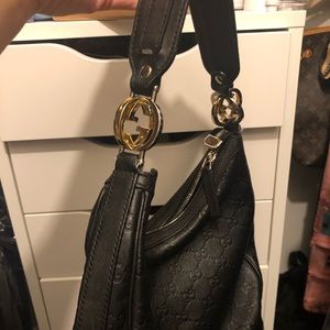 Gucci Black Gg Twins Large Hobo